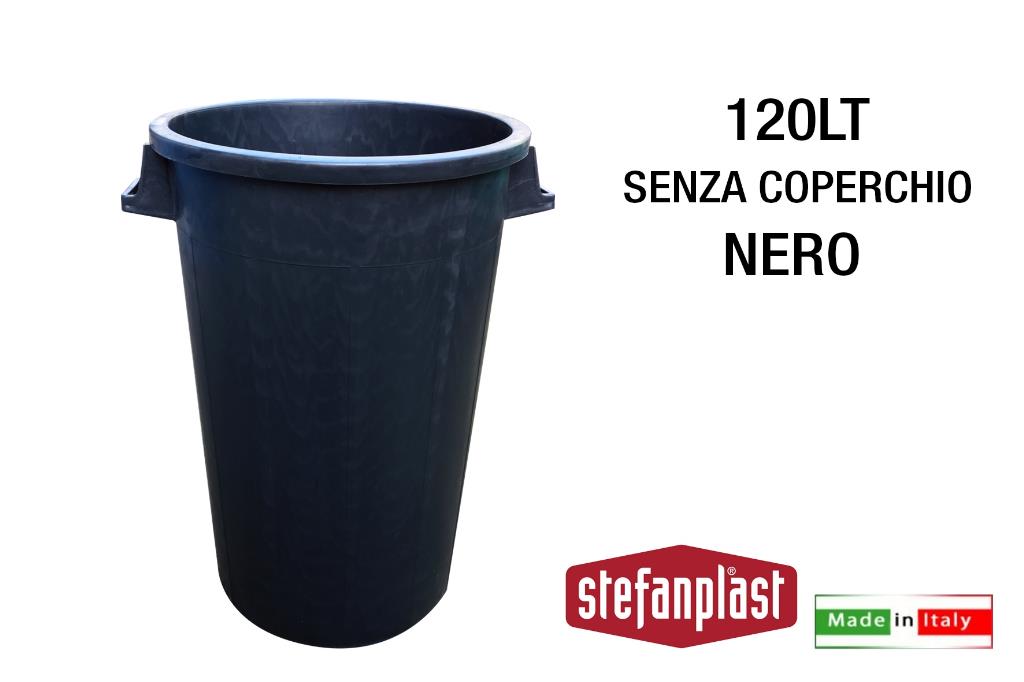 Bidone per Raccolta DIfferenziata Nero 120L Senza Coperchio Compatto R –  BigHouse Shop