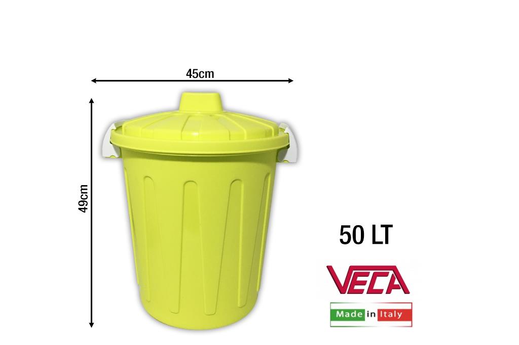 Bidone con Coperchio Verde Bosco 50L Compatto con Ganci Laterali 45x49 –  BigHouse Shop